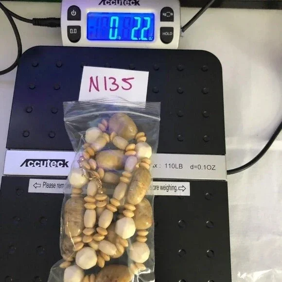 Long Wooden Beaded Necklace - Picture 5 of 6